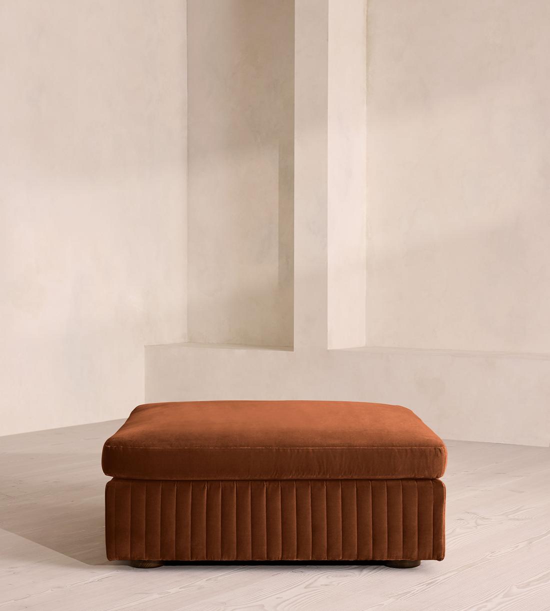 Oona Ottoman - Velvet - Cinnamon - US - Listing - Image 2