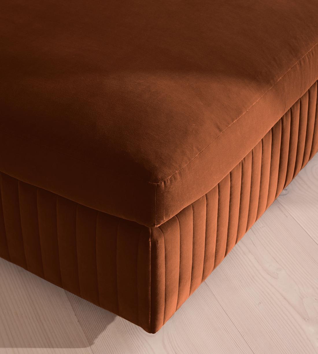 Oona Ottoman - Velvet - Cinnamon - US - Image 3