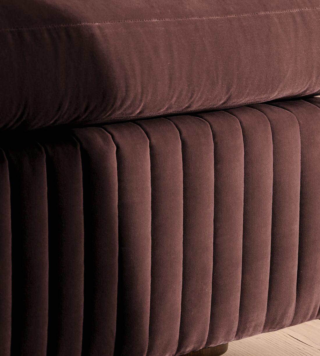 Oona Deep Sit Sectional Sofa - Three Seater - Velvet - Aubergine - US - Images - Image 6