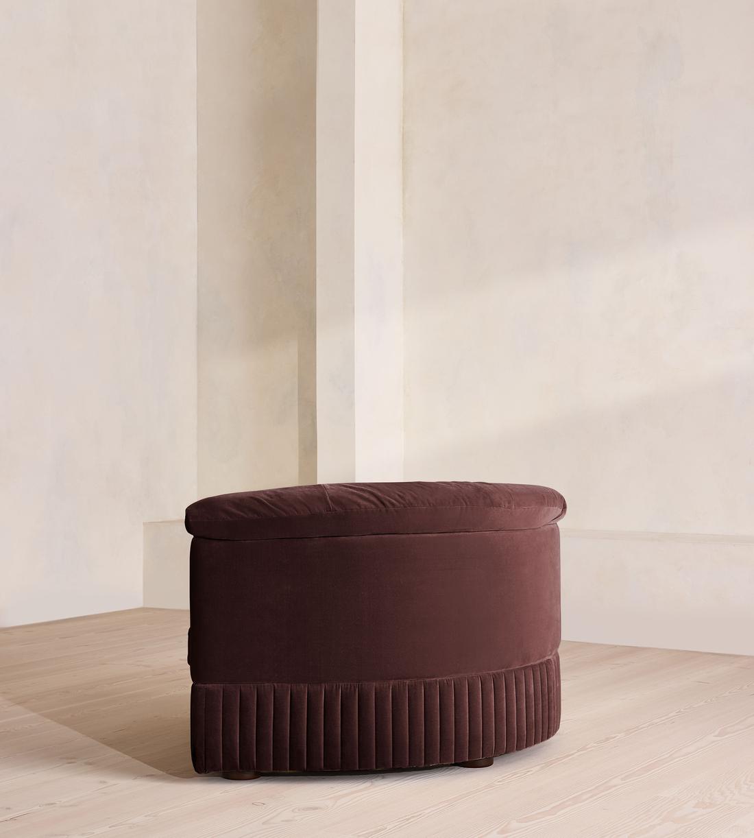 Oona Modular Sofa - Left Arm Module - Velvet - Aubergine - UK - Image 4
