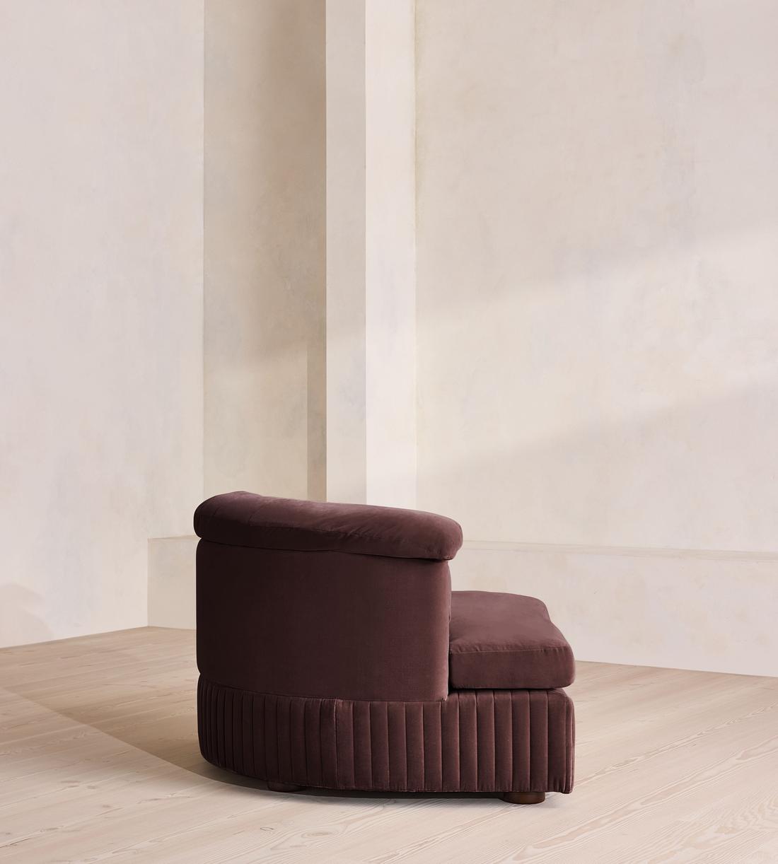 Oona Deep Sit Sectional Sofa - Corner Module - Velvet - Aubergine - US - Image 3