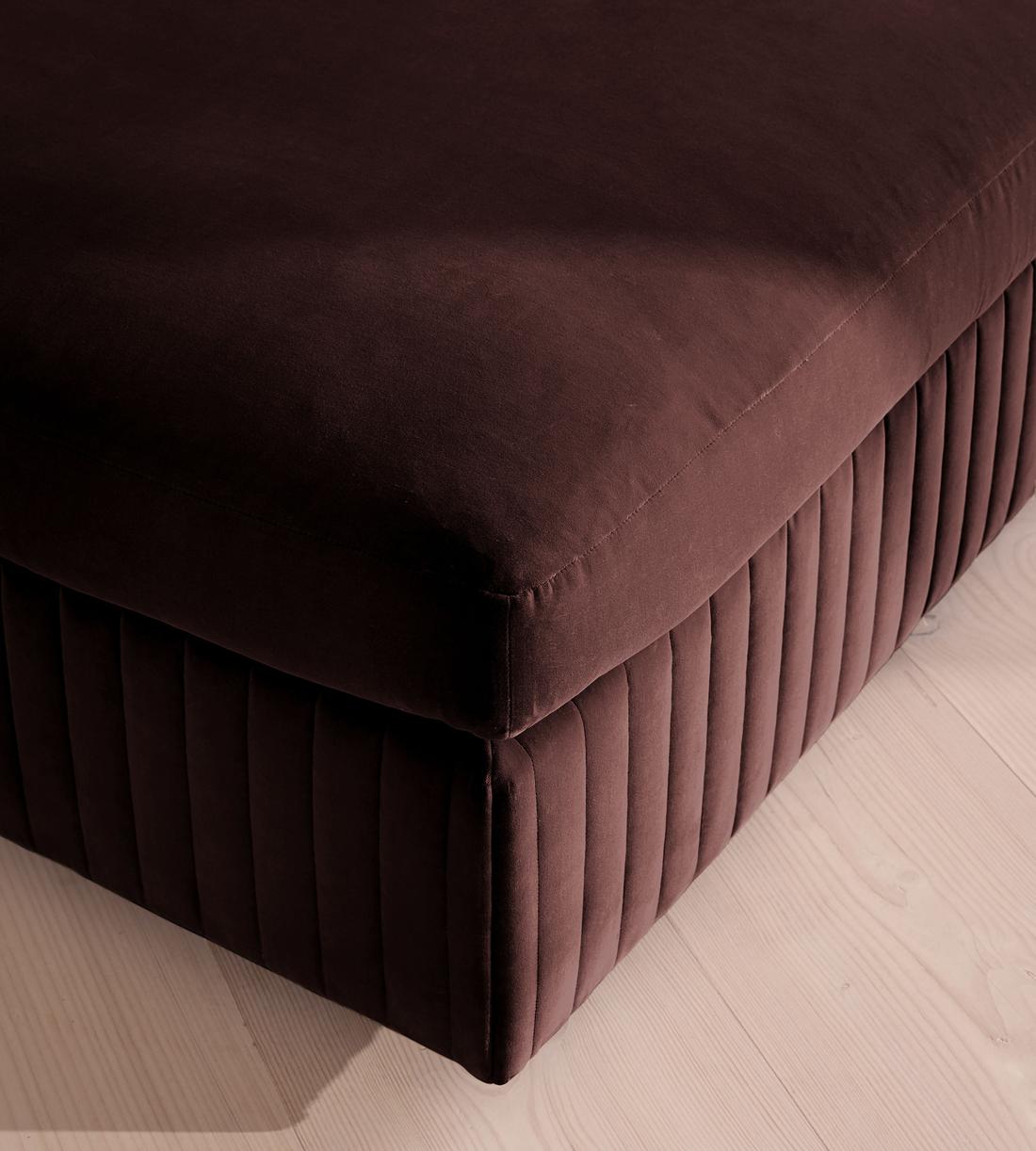 Oona Ottoman - Velvet - Aubergine - UK - Image 3