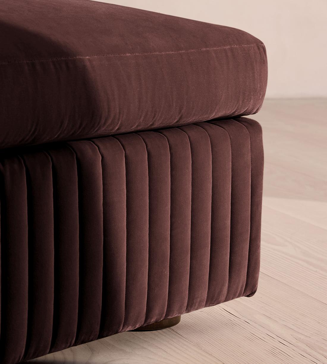 Oona Ottoman - Velvet - Aubergine - UK - Images - Image 4