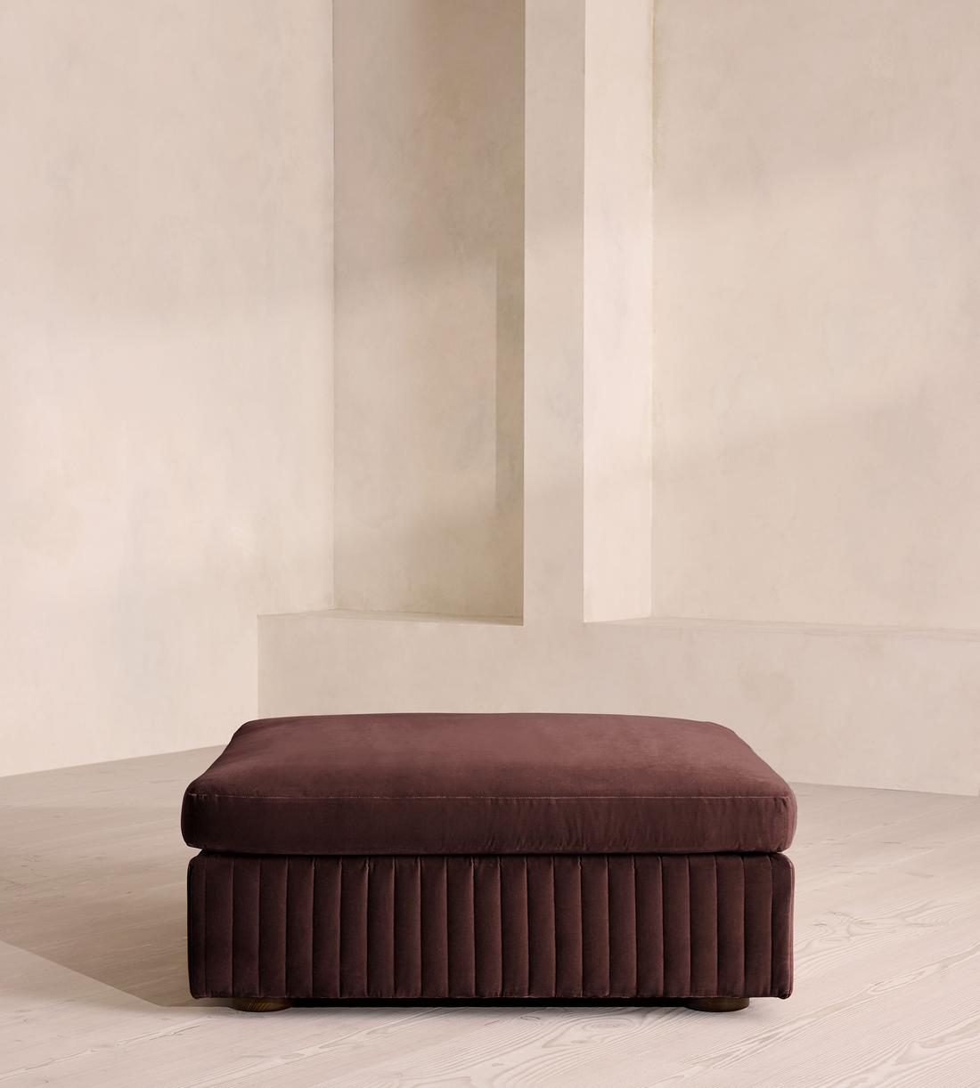 Oona Ottoman - Velvet - Aubergine - US - Listing - Image 2
