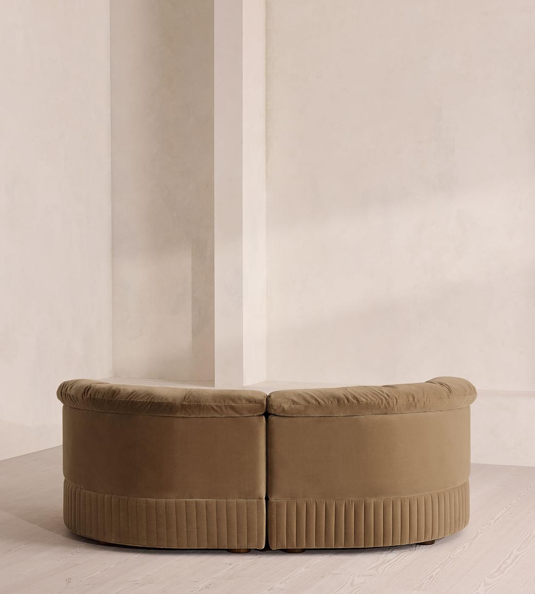 Oona Deep Sit Sectional Sofa - Three Seater - Velvet - Truffle - US - Images - Image 4