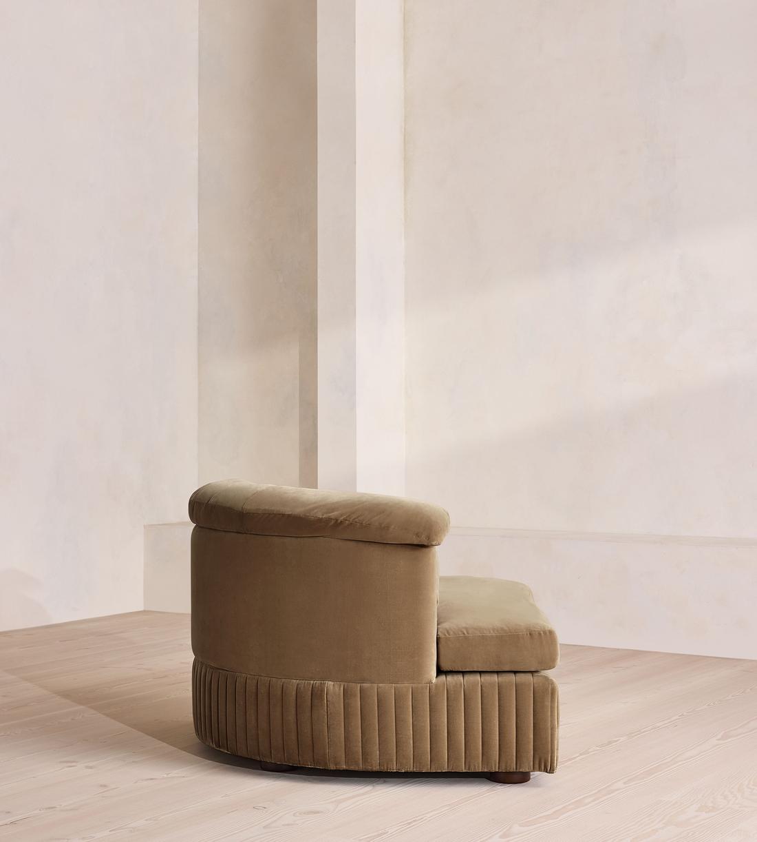Oona Deep Sit Sectional Sofa - Left Arm Module - Truffle Velvet - US - Image 3