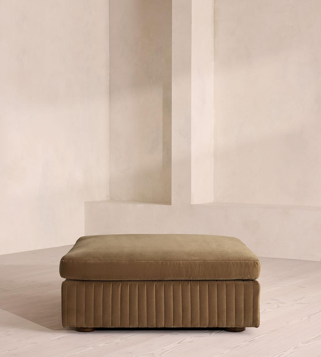 Oona Ottoman - Velvet - Truffle - UK - Listing - Image 2