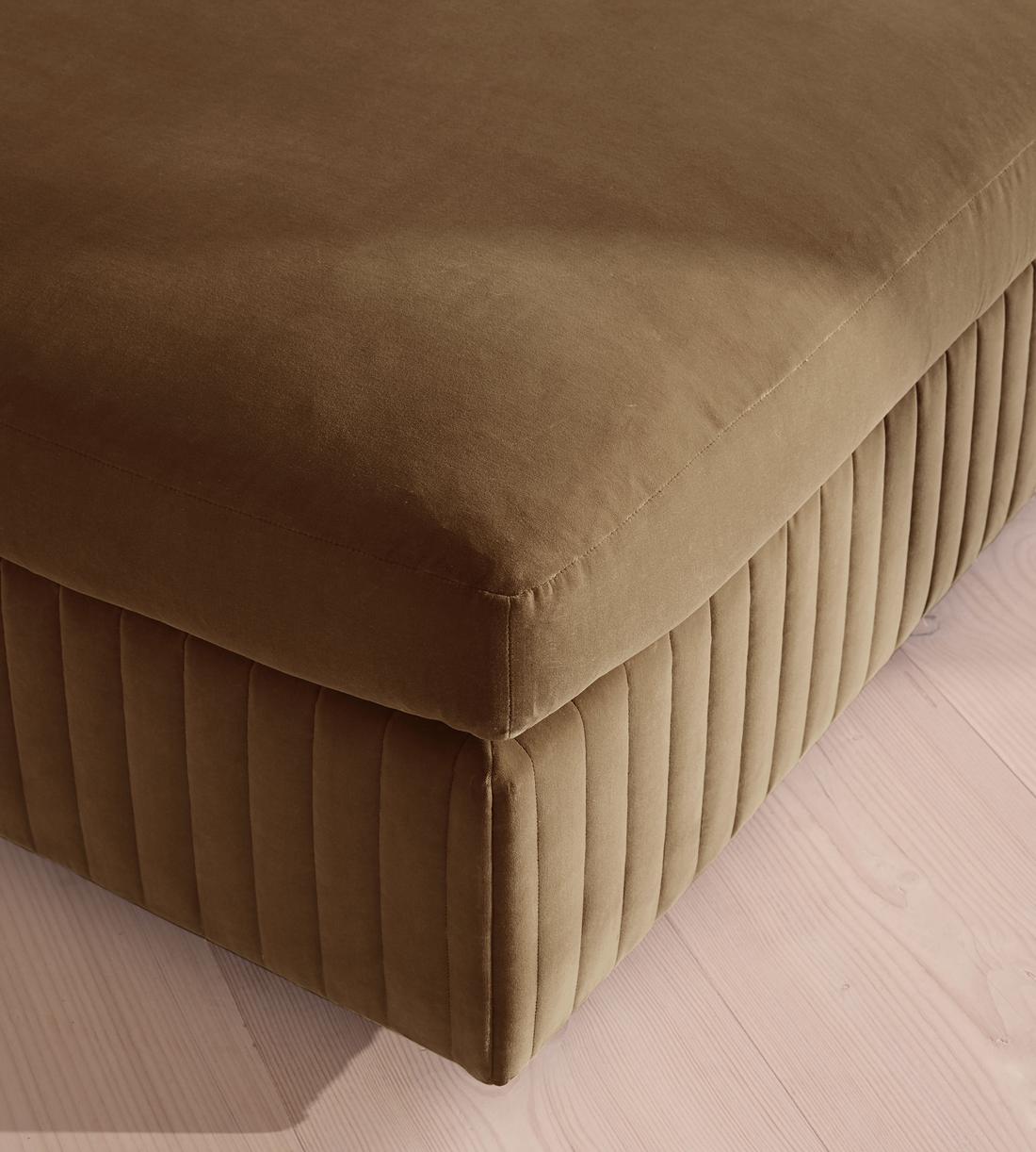 Oona Ottoman - Velvet - Truffle - UK - Image 3