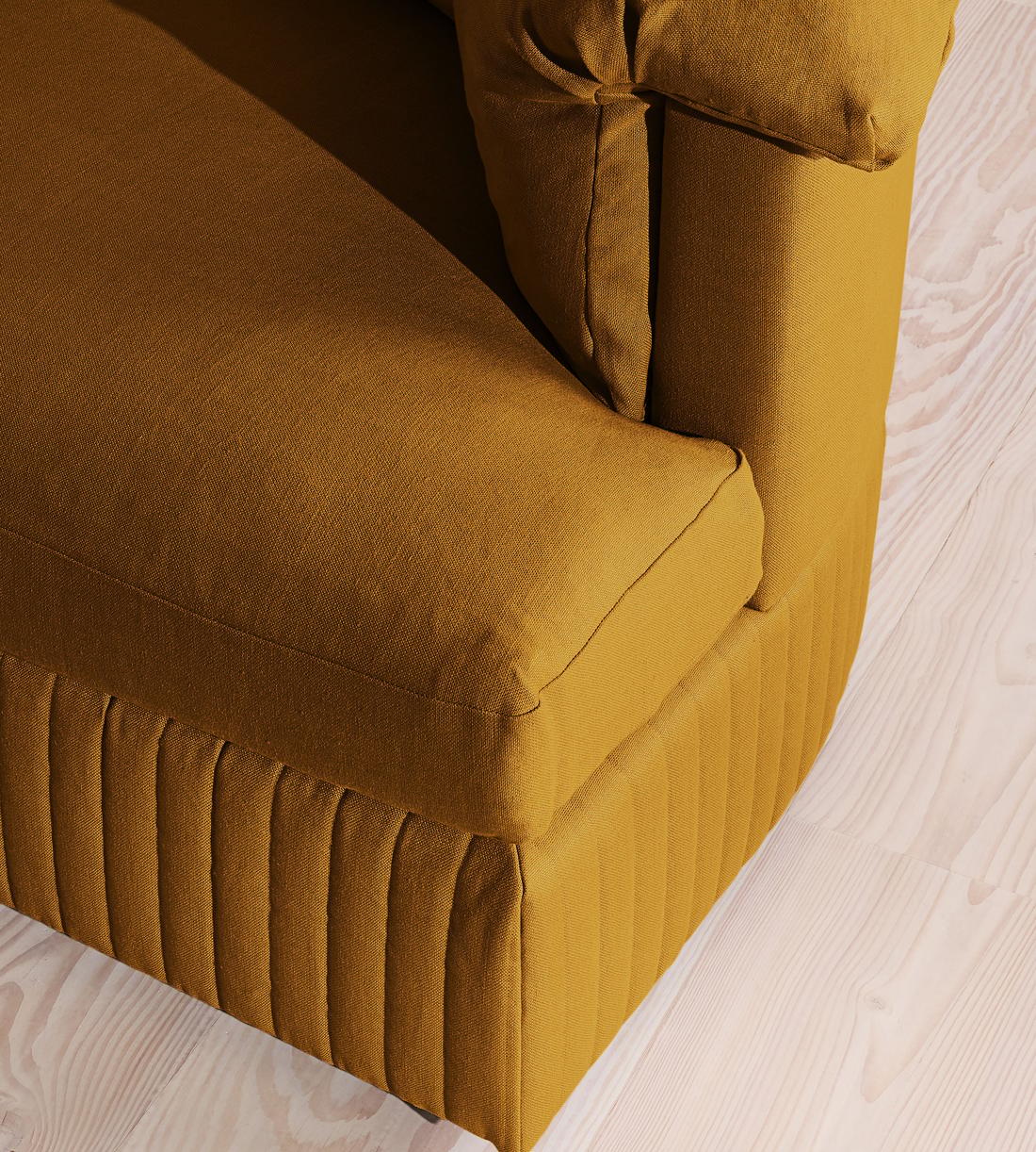 Oona Deep Sit Modular Sofa - Four Seater - Linen - Turmeric - UK - Images - Image 5