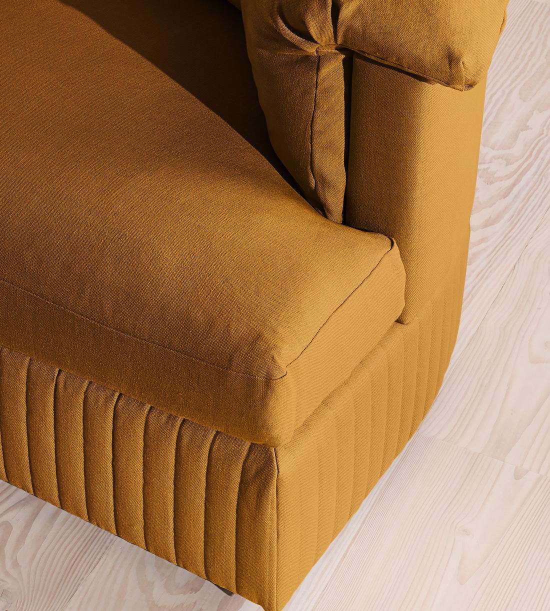Oona Deep Sit Modular Sofa - Corner Sofa - Linen - Turmeric - UK - Images - Image 4