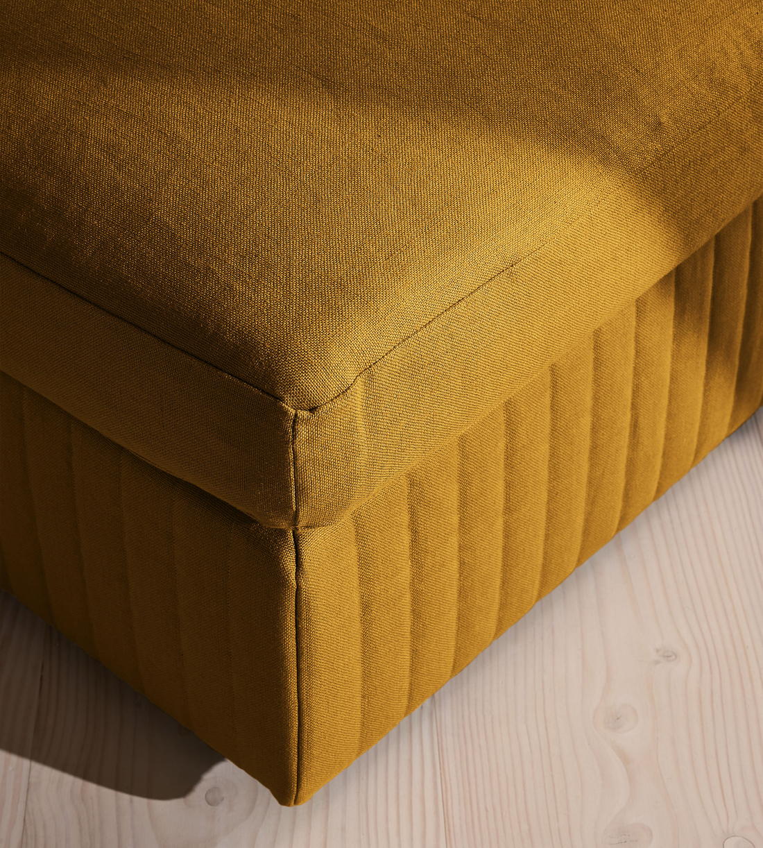 Oona Ottoman - Linen - Turmeric - US - Image 3