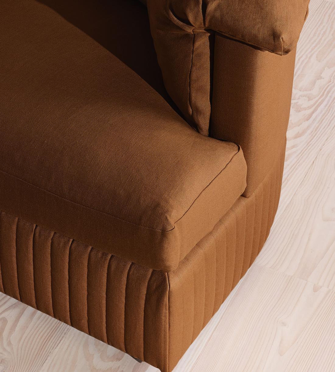 Oona Deep Sit Modular Sofa - L-Shape Sofa - Linen - Terracotta - UK - Images - Image 4