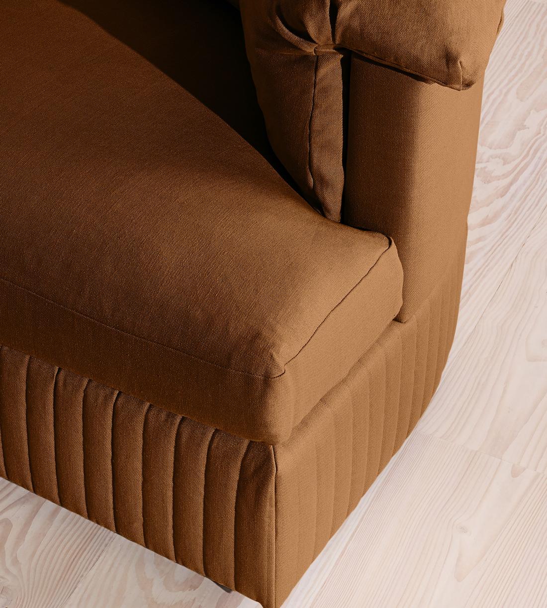 Oona Deep Sit Modular Sofa - Corner Sofa - Linen - Terracotta - UK - Images - Image 4