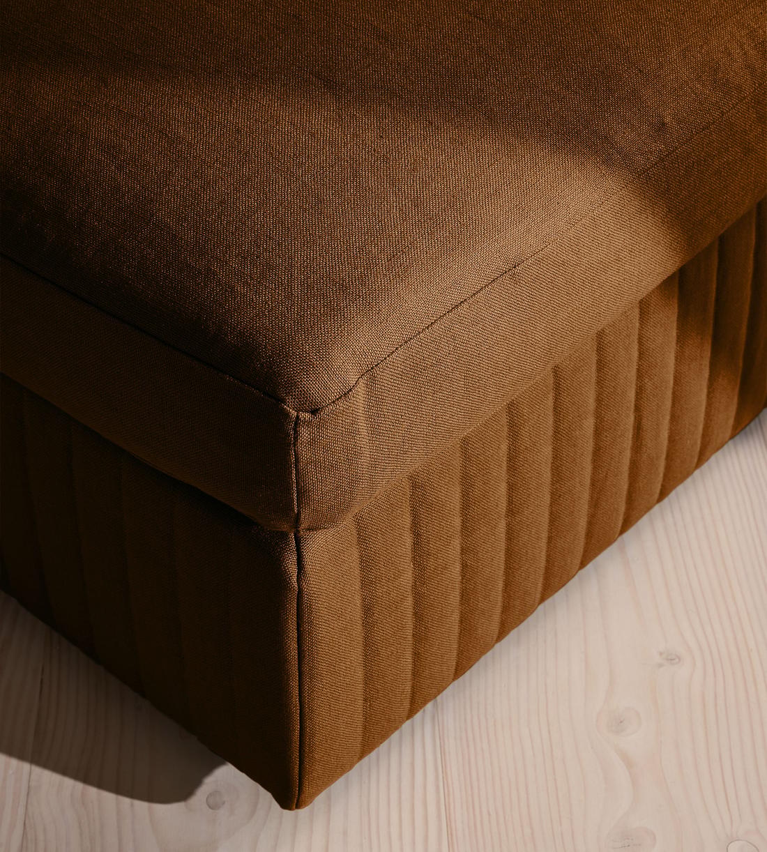 Oona Ottoman - Linen - Terracotta - US - Image 3