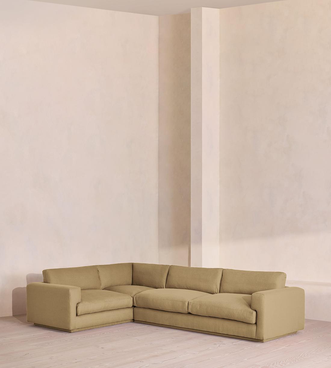 Mossley Right L-Shape Sofa - Linen - Bisque - Listing - Image 1