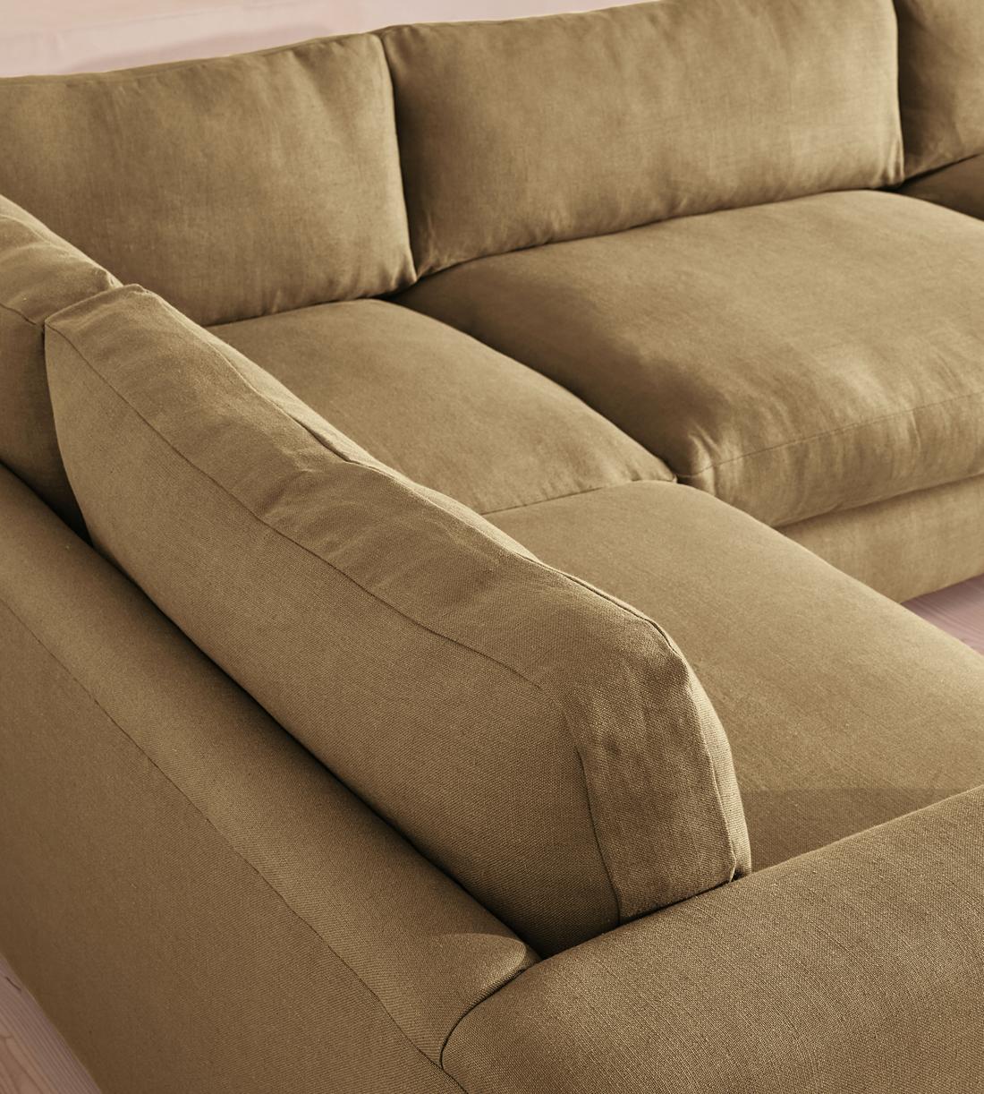 Mossley Right L-Shape Sofa - Linen - Bisque - Images - Image 4