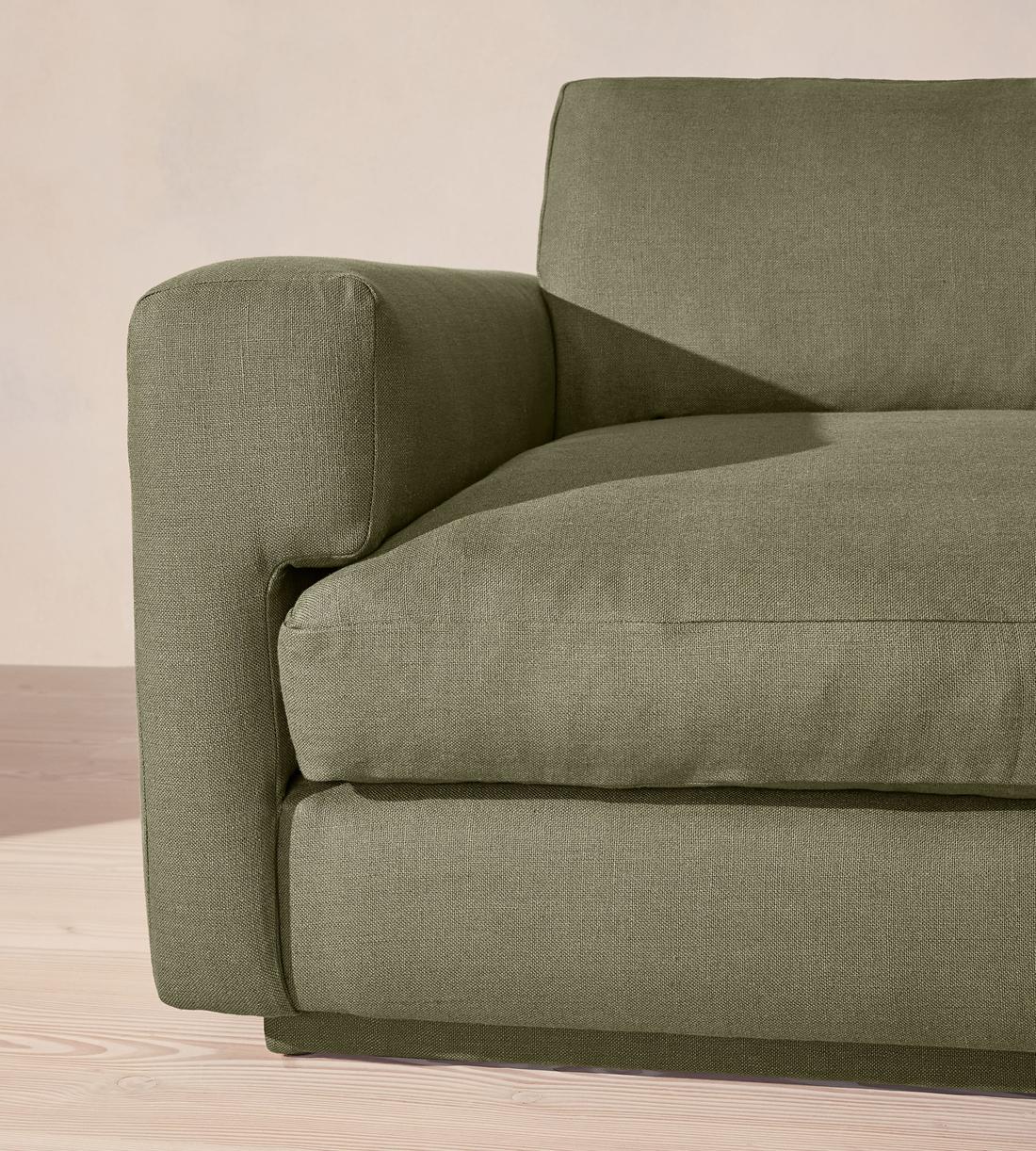 Mossley Right L-Shape Sofa - Linen - Sage - Images - Image 5