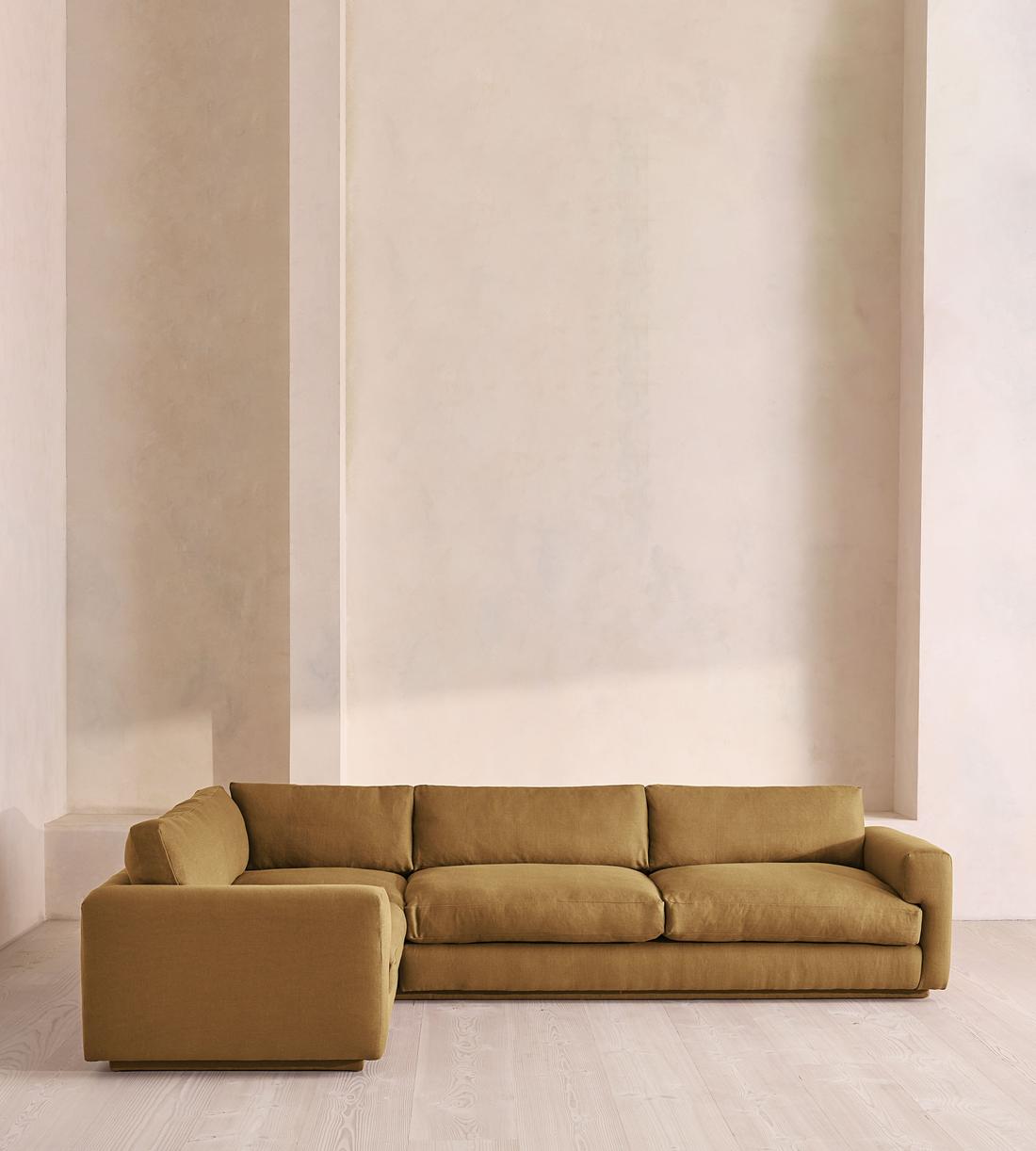 Mossley Right L-Shape Sofa - Linen - Ochre - Listing - Image 2