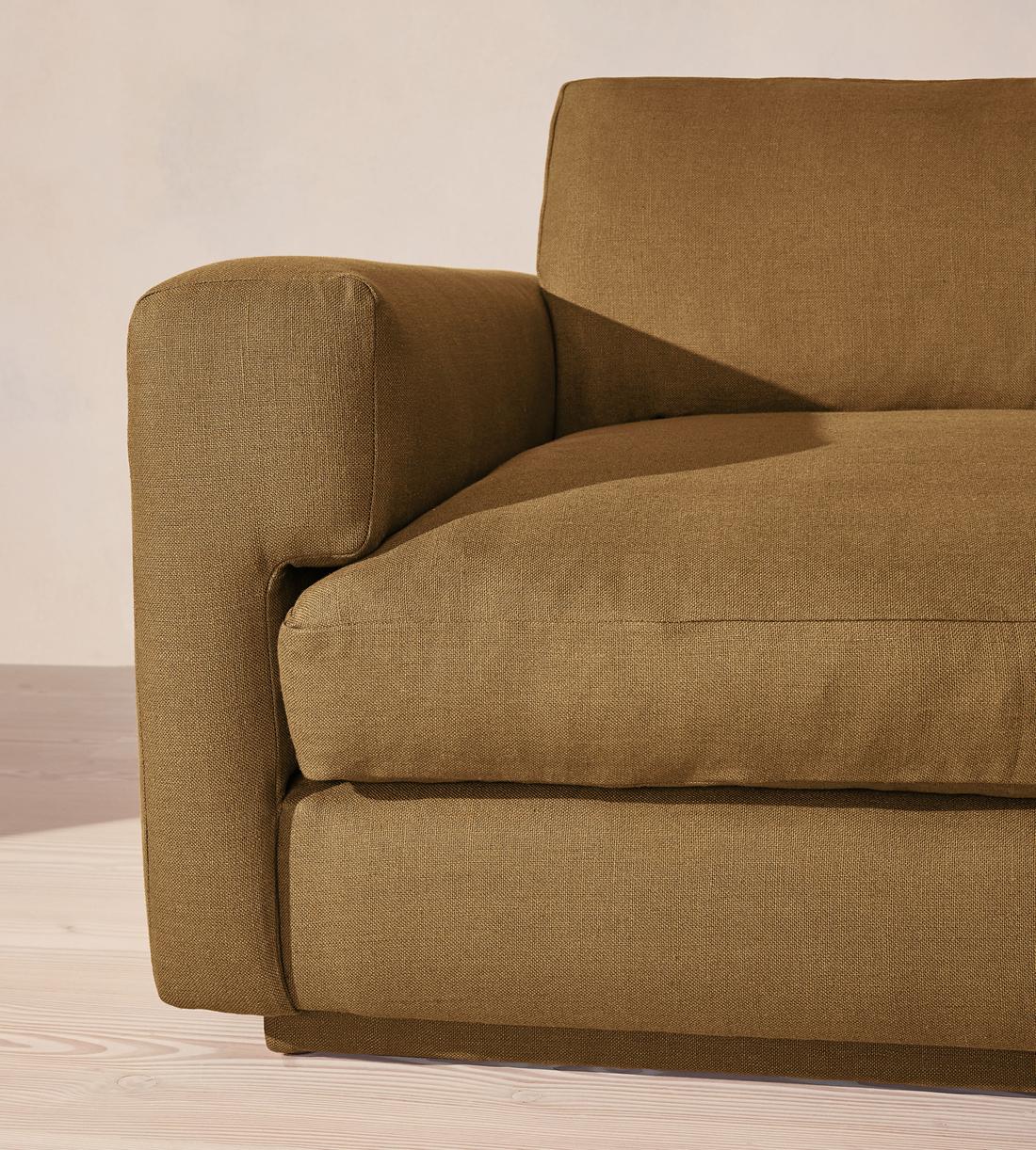 Mossley Right L-Shape Sofa - Linen - Ochre - Images - Image 5