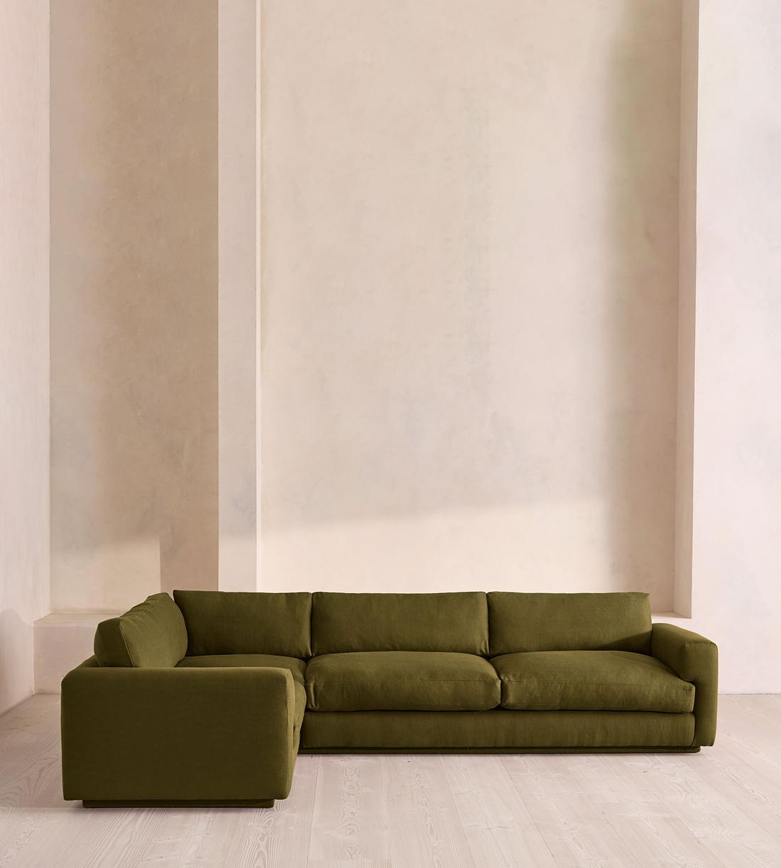 Mossley Right L-Shape Sofa - Linen - Olive - Listing - Image 2