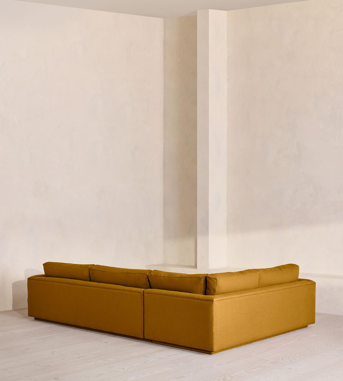Mossley Right L-Shape Sofa - Linen - Turmeric - UK - Images - Image 3