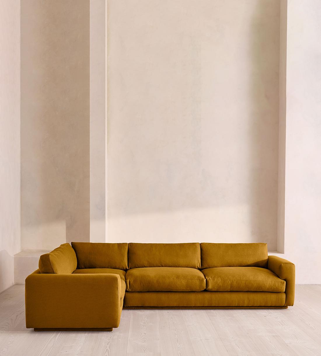 Mossley Right L-Shape Sofa - Linen - Turmeric - US - Listing - Image 2