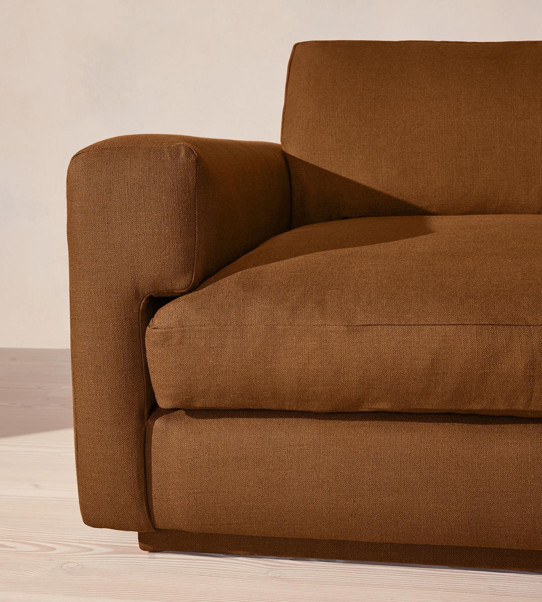 Mossley Right L-Shape Sofa - Linen - Terracotta - US - Images - Image 5