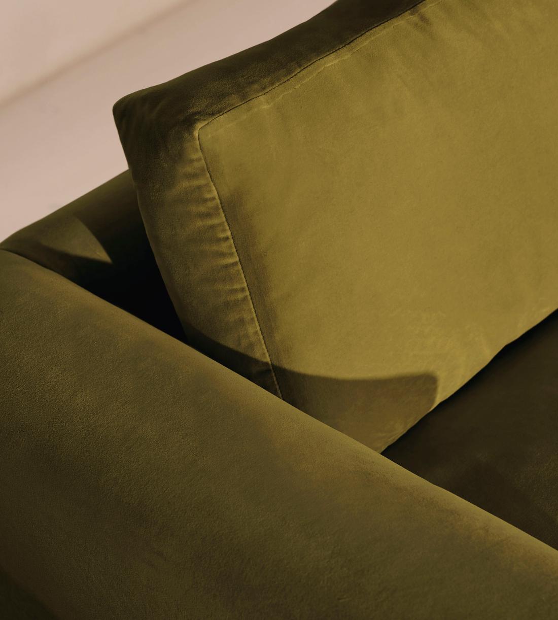 Mossley Corner Sofa - Velvet - Olive  - US - Images - Image 7