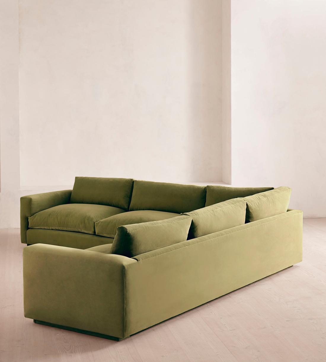 Mossley Corner Sofa - Velvet - Lichen - US - Images - Image 4