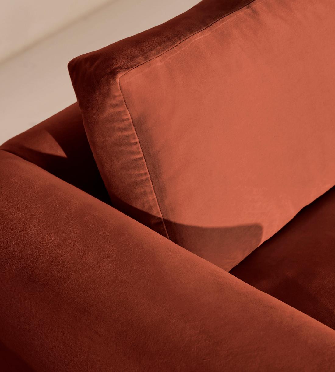 Mossley Corner Sofa - Velvet Rust - Images - Image 5
