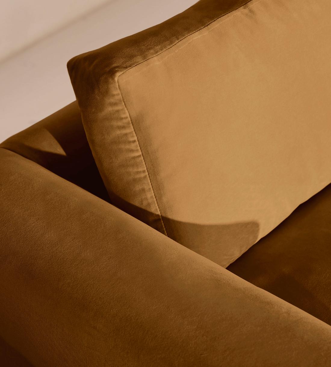 Mossley Corner Sofa - Velvet - Mustard - US - Images - Image 5