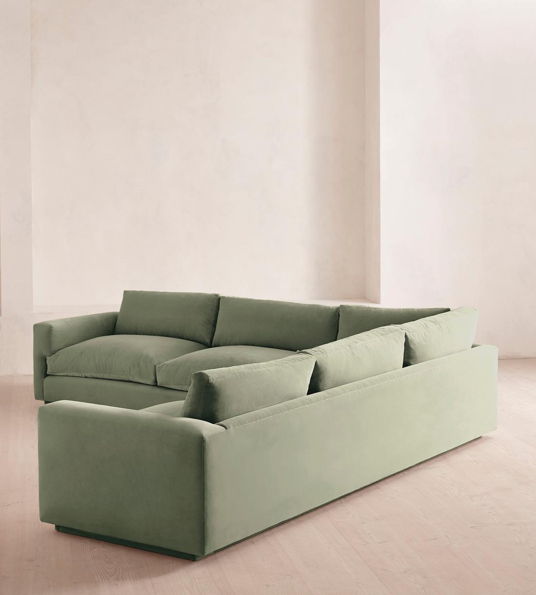 Mossley Corner Sofa - Velvet - Seafoam - US - Images - Image 3