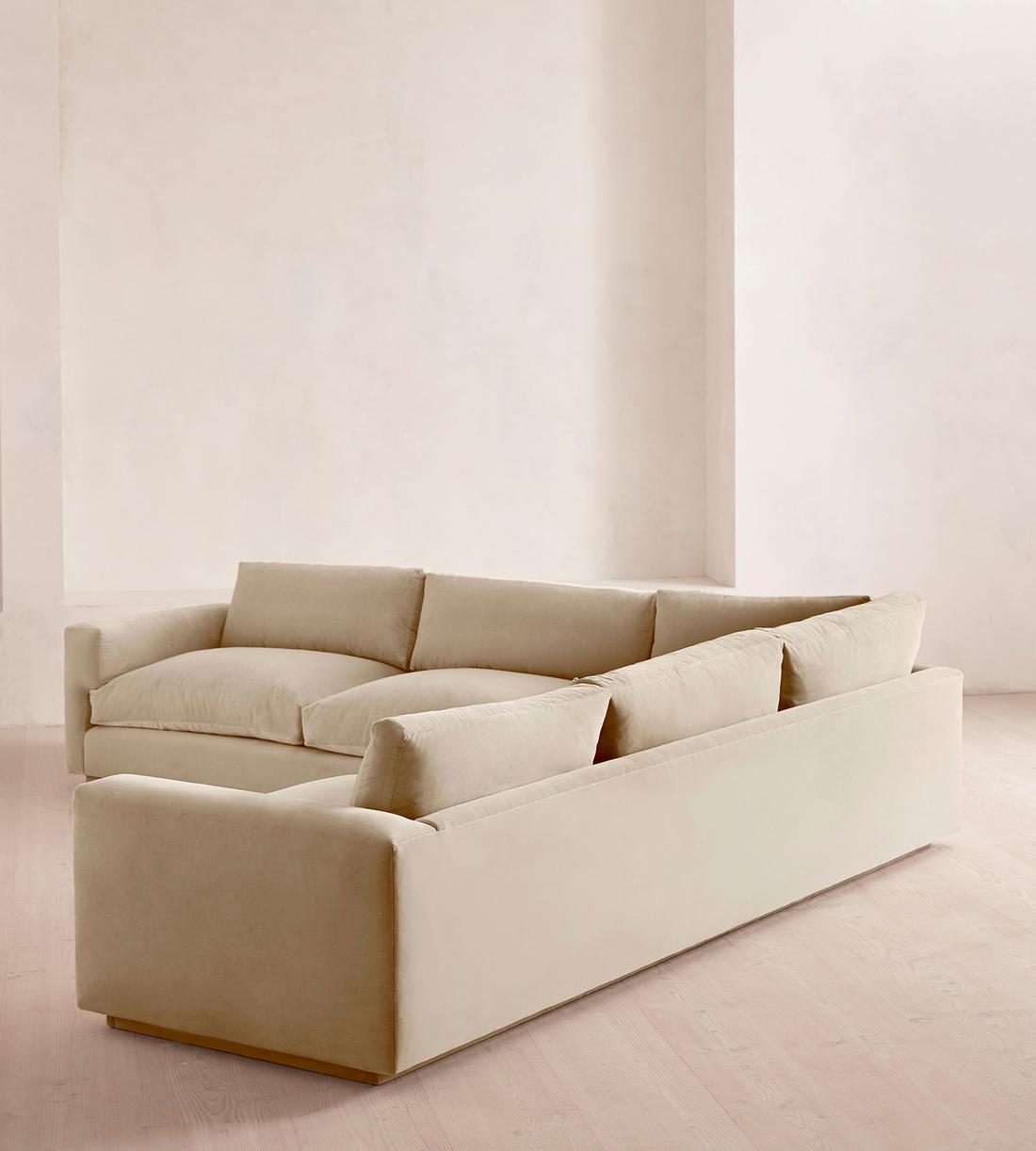 Mossley Corner Sofa - Velvet - Oyster - UK - Images - Image 3