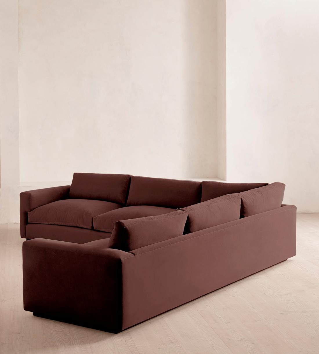Mossley Corner Sofa - Velvet - Aubergine - UK - Images - Image 3