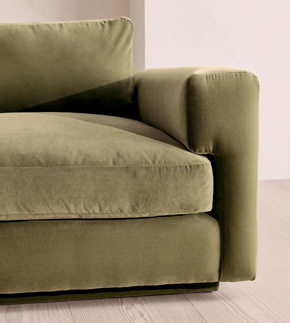 Mossley Right L-Shape Sofa - Velvet - Lichen - Images - Image 5