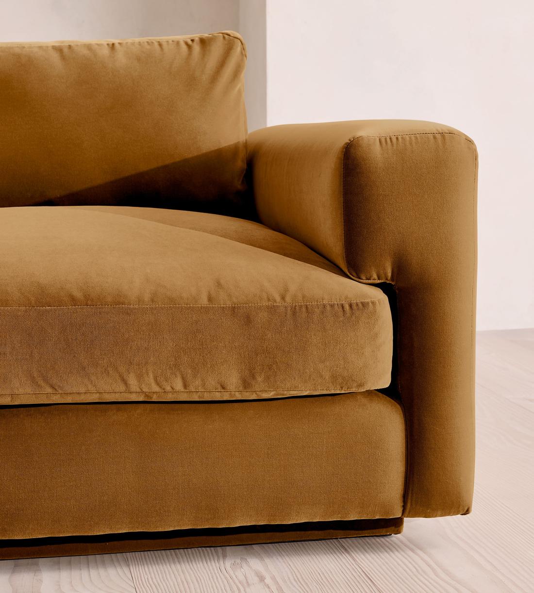 Mossley Right L-Shape Sofa - Velvet - Mustard - Images - Image 5