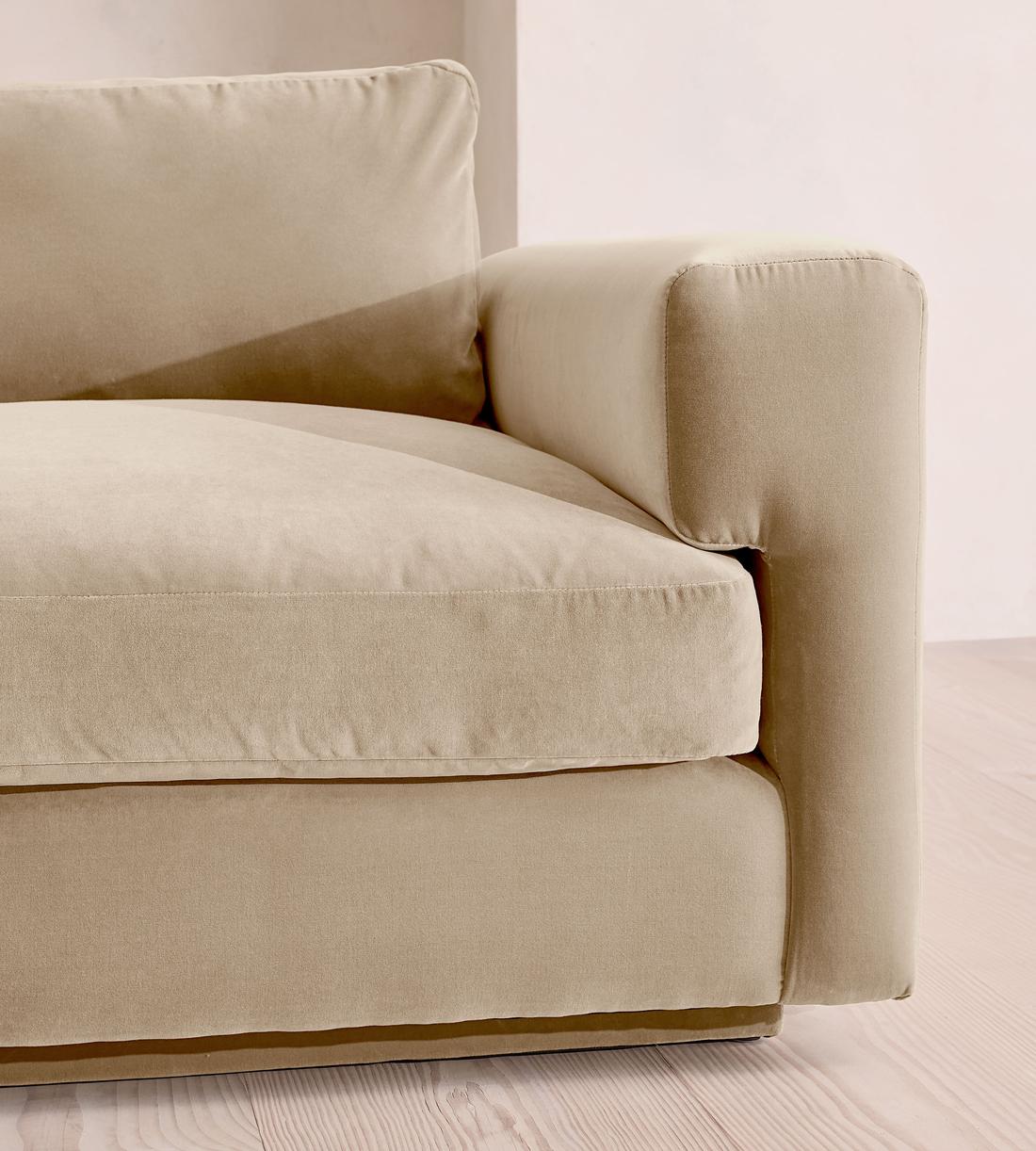 Mossley Right L-Shape Sofa - Velvet - Oyster - UK - Images - Image 5