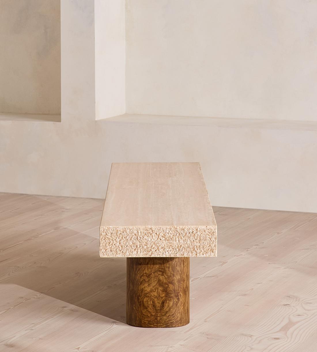 Ramsey Bench - Travertine - Images - Image 3