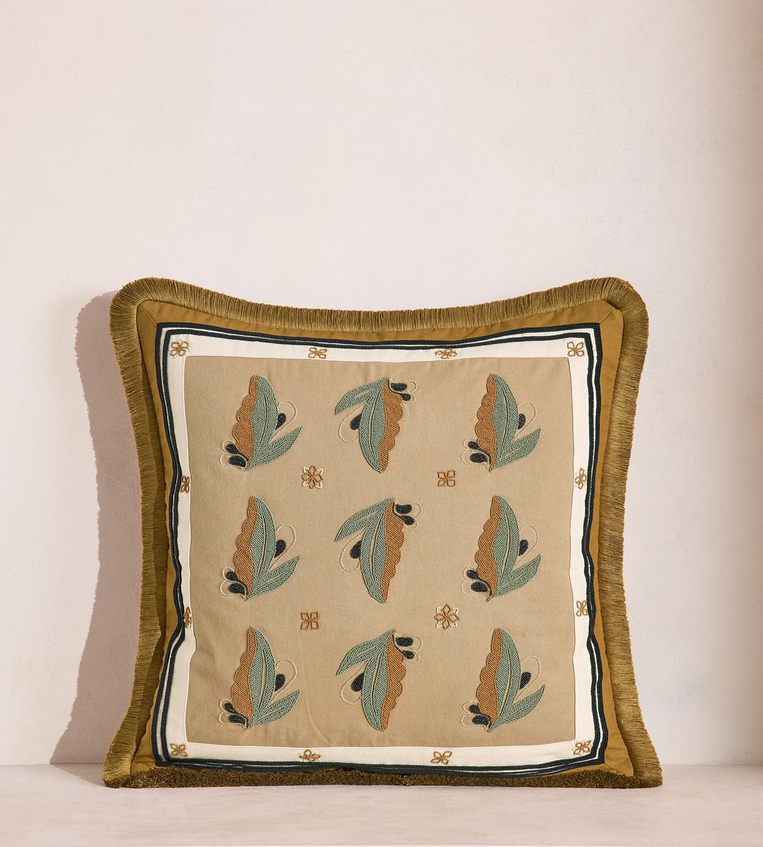 Arthur Square Cushion - Ochre - Listing - Image 3