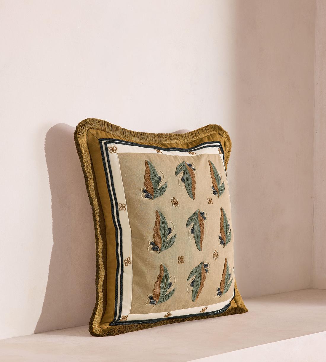 Arthur Square Cushion - Ochre - Images - Image 7