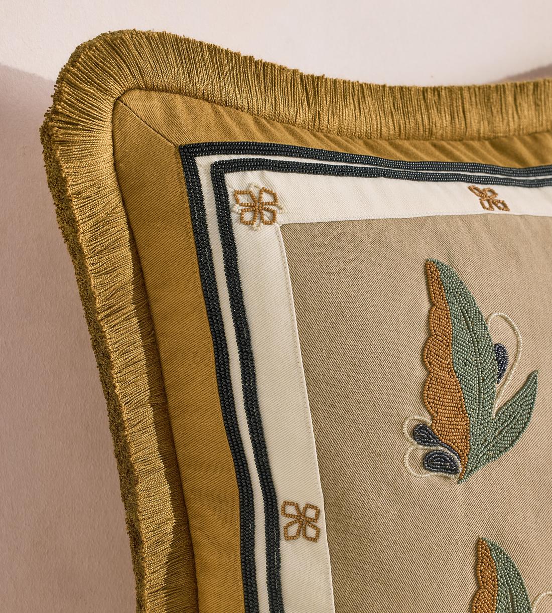 Arthur Square Cushion - Ochre - Images - Image 5