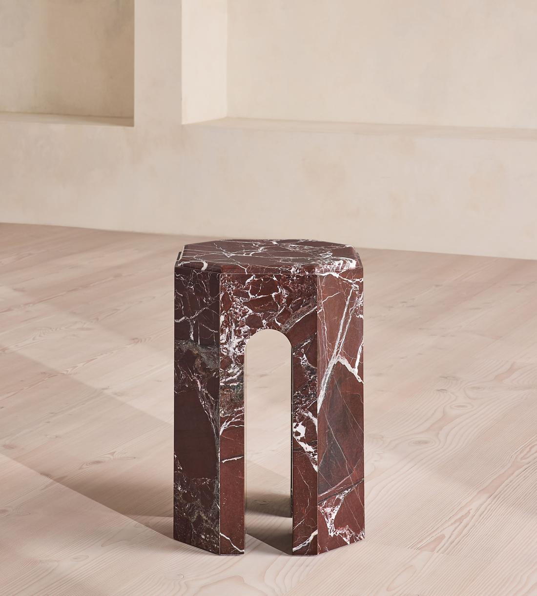 Fitz Side Table - Rosso Levanto Marble - Listing - Image 1