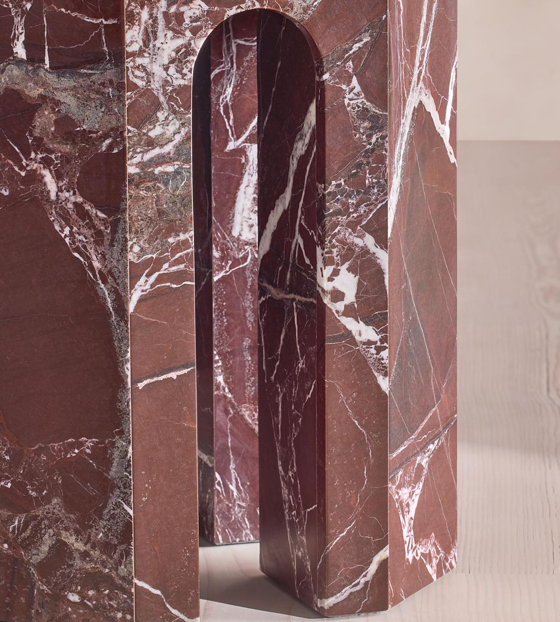 Fitz Side Table - Rosso Levanto Marble - Images - Image 4
