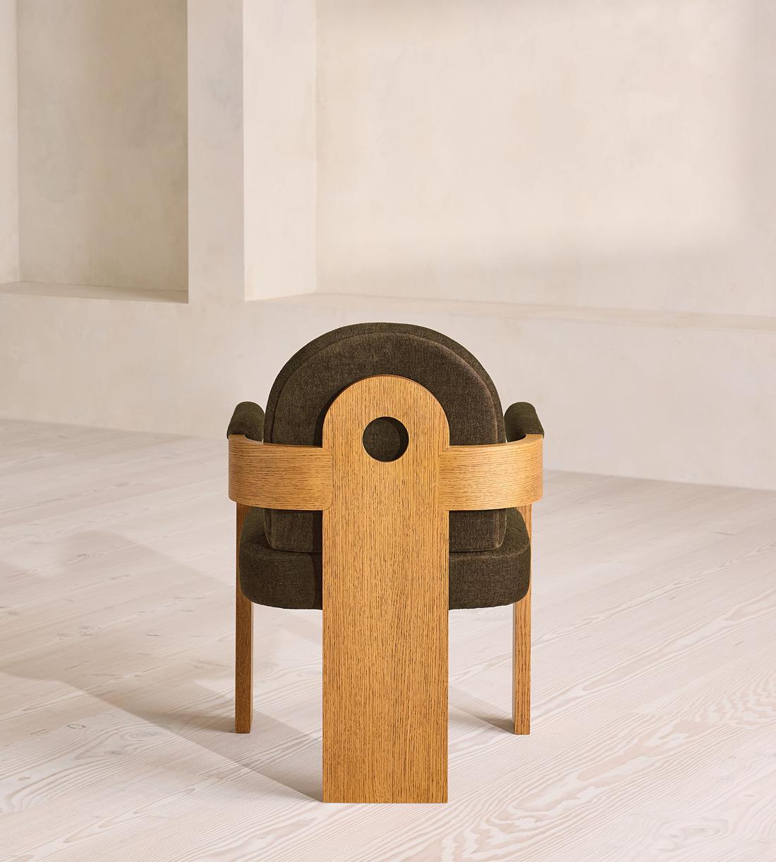 Emerson Dining Chair - Linen Chenille - Chocolate - UK - Images - Image 4
