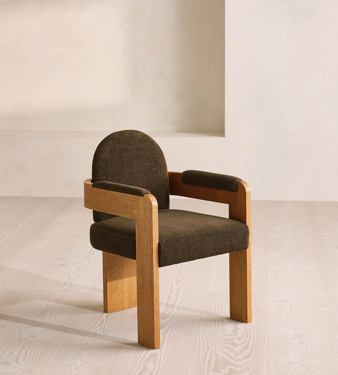 Emerson Dining Chair - Linen Chenille - Chocolate - US - Listing - Image 1