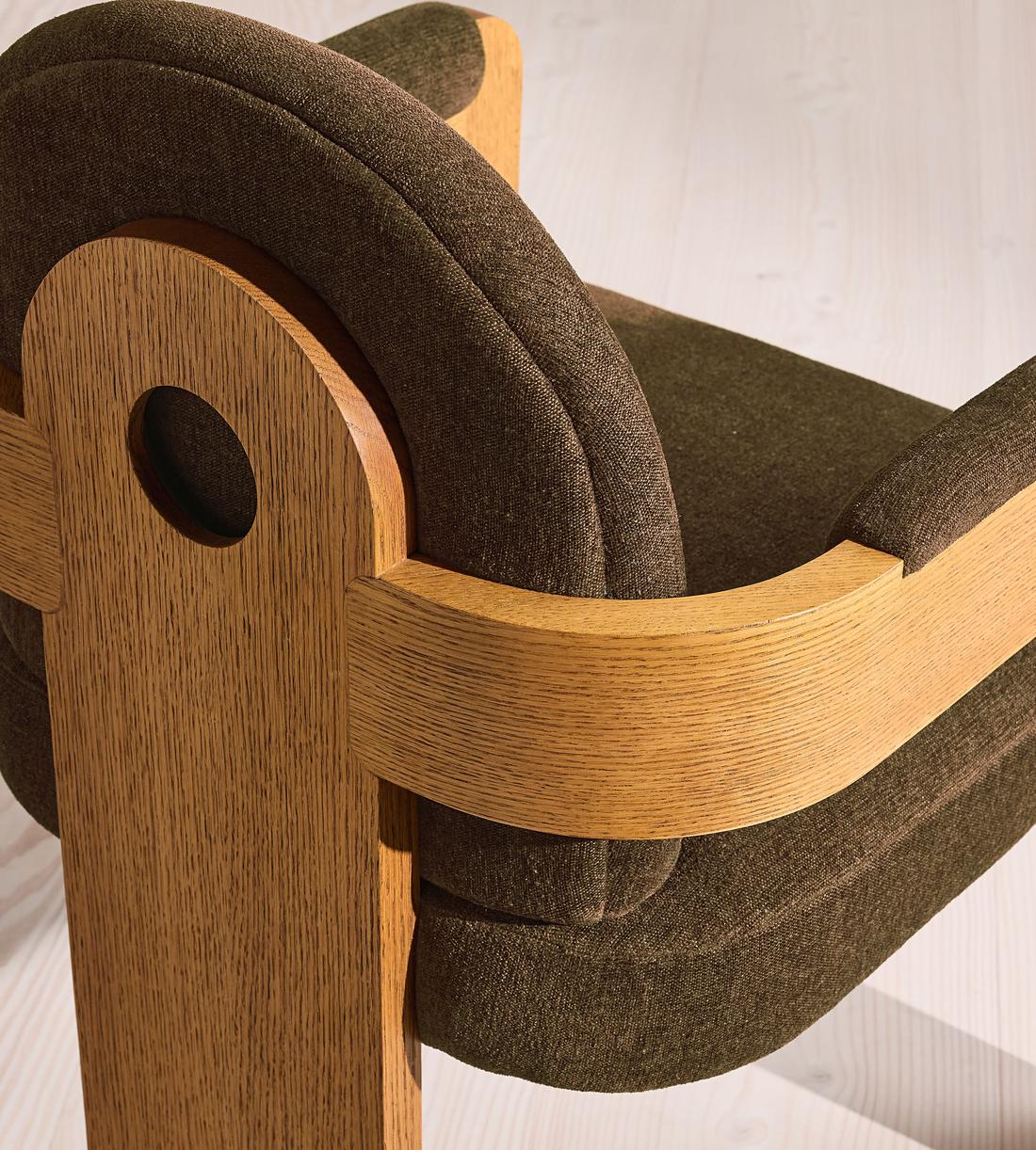 Emerson Dining Chair - Linen Chenille - Chocolate - US - Images - Image 5
