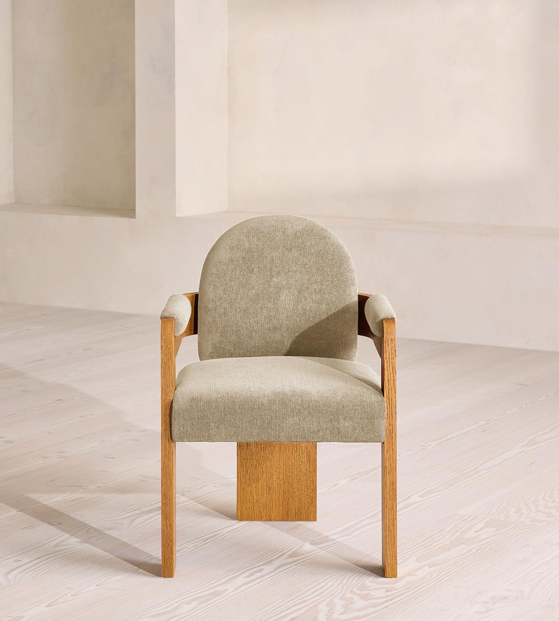Emerson Dining Chair - Linen Chenille - Stone - US - Listing - Image 2