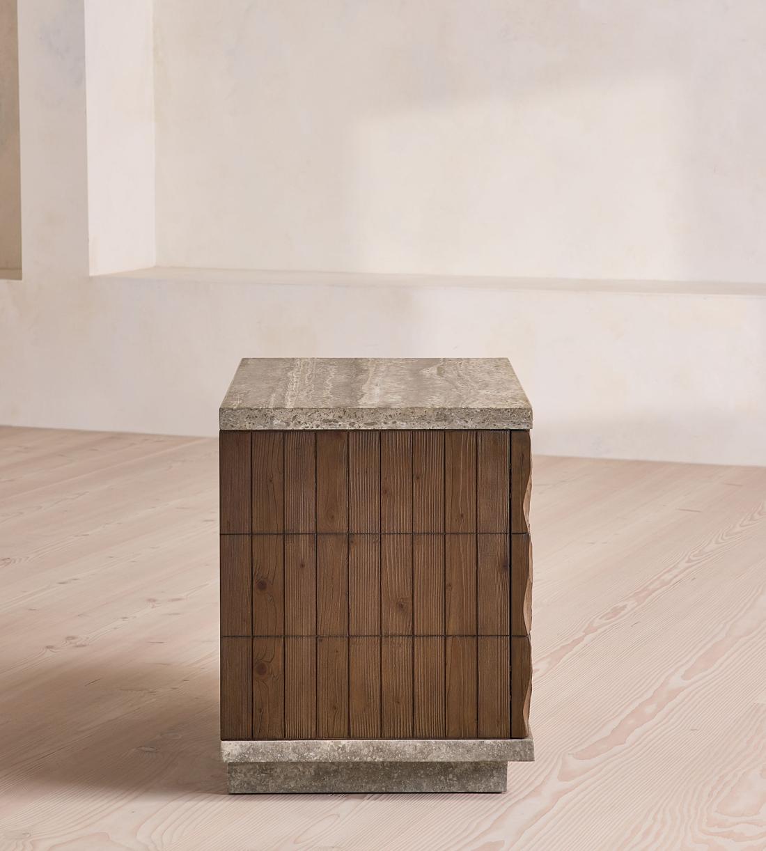 Alani Bedside Table - Travertine - Images - Image 3