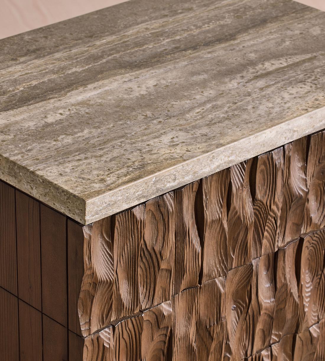 Alani Bedside Table - Travertine - Images - Image 5