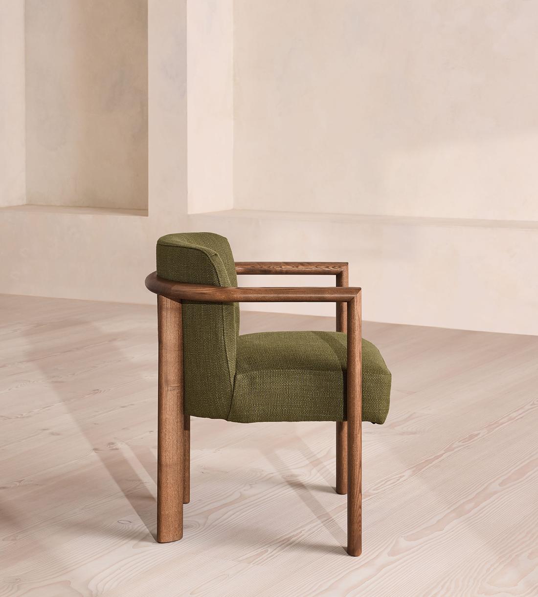Aria Dining Chair - Wool Linen - Moss - UK - Images - Image 3